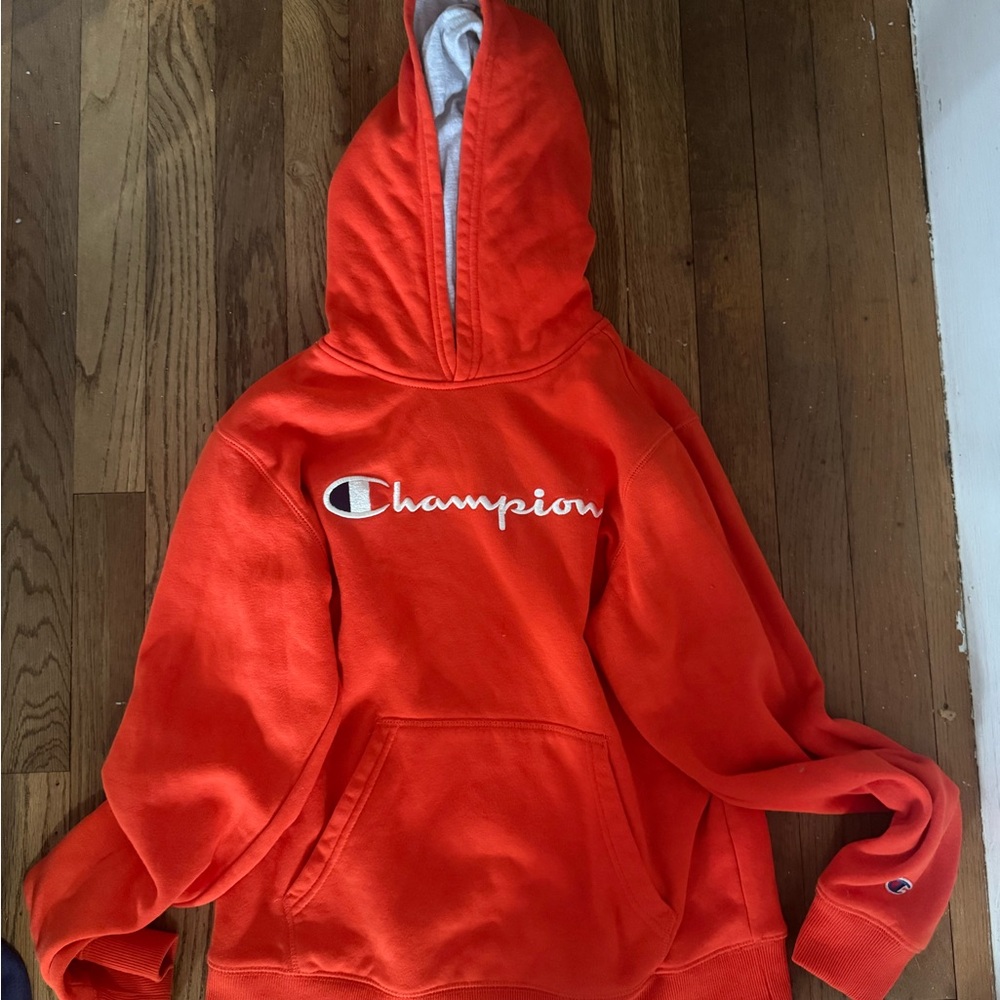 Champion Vibrant Orange Pullover Hoodie